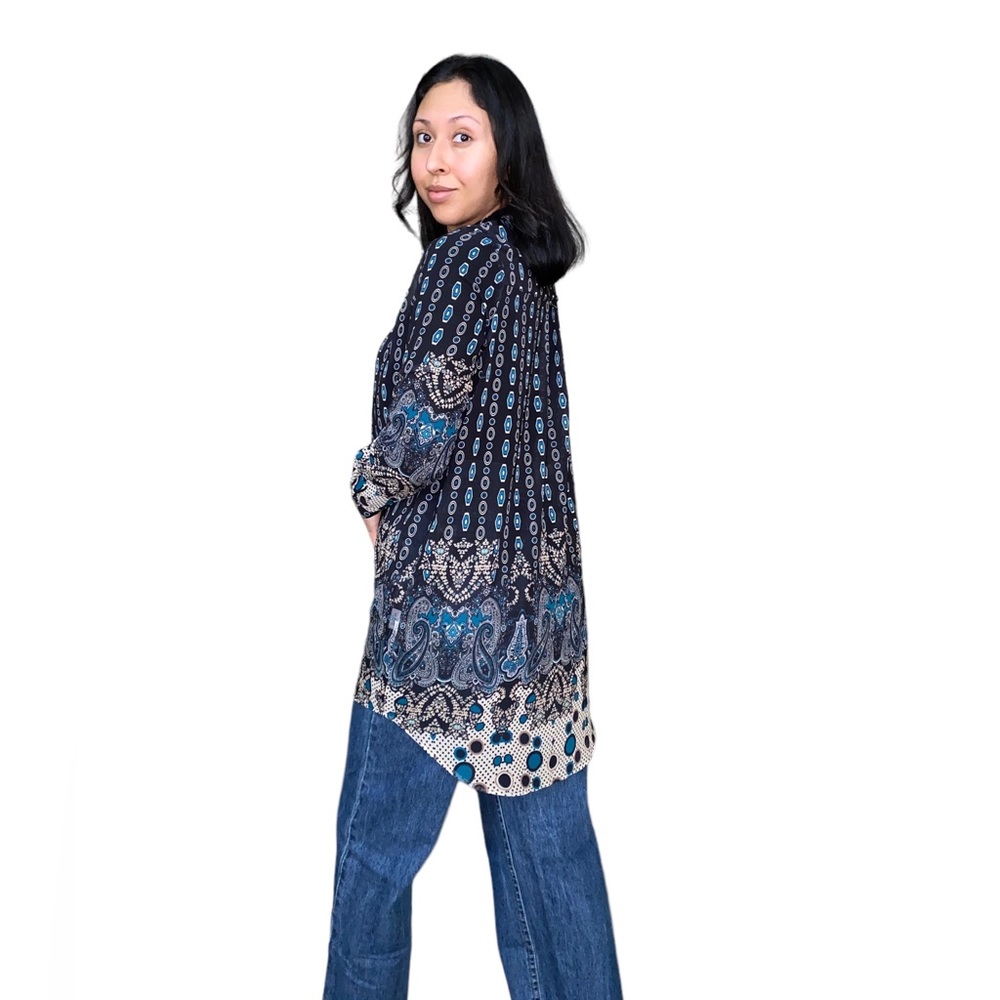 Pink Martini Geometric Printed Cardigan